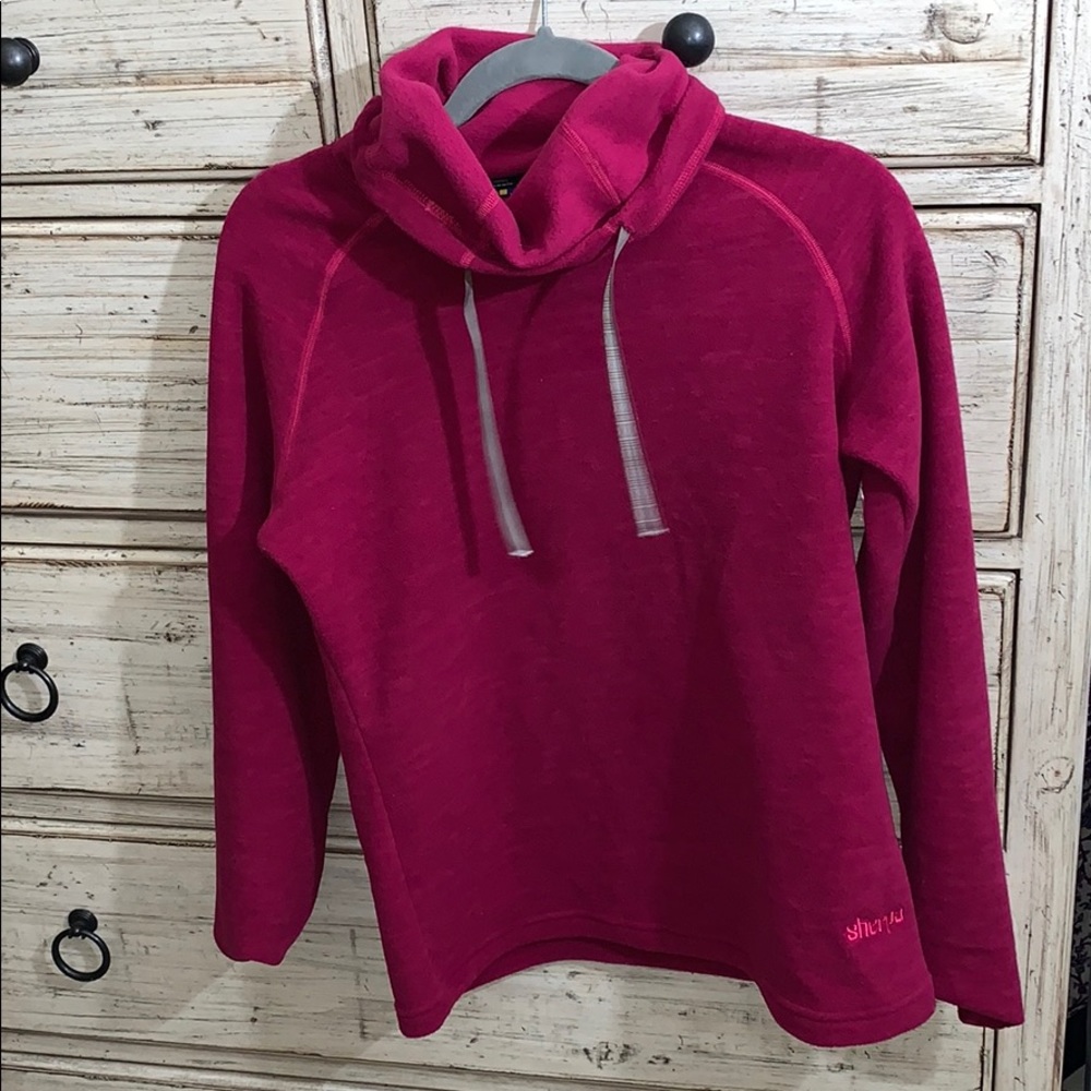 Sherpa adventures cowl neck fleece pull over